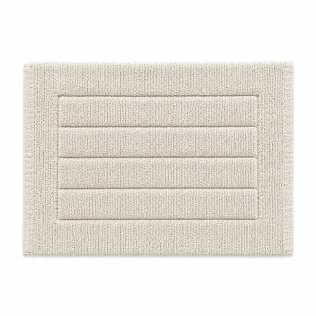 Alfombra Soft Diseño Rectángulos Moderna Uso Interior Beige