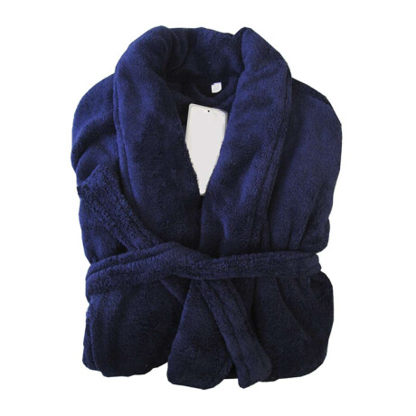 Bata de Cama Microfibra Home Class Talle P al XG Azul Marino