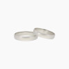 Par de alianzas en oro blanco 18K modelo bombé Par De Alianzas En Oro Blanco 18k Modelo Bombé