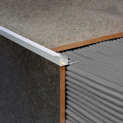 Lumiere Led Quadra Simple 10mm x 2.5m Cromo Mate Lumiere Led Quadra Simple 10mm X 2.5m Cromo Mate