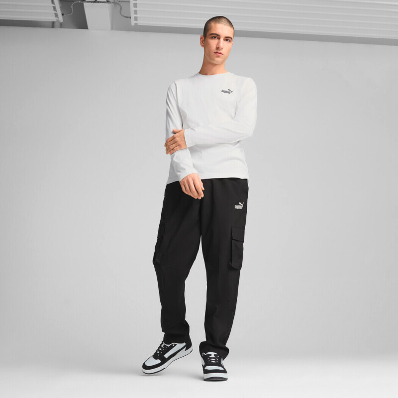 Pantalón Largo Ess No. 1 Logo Woven Cargo Pantalón Recto de Hombre Negro