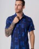 Camisa Manga Corta Azul U