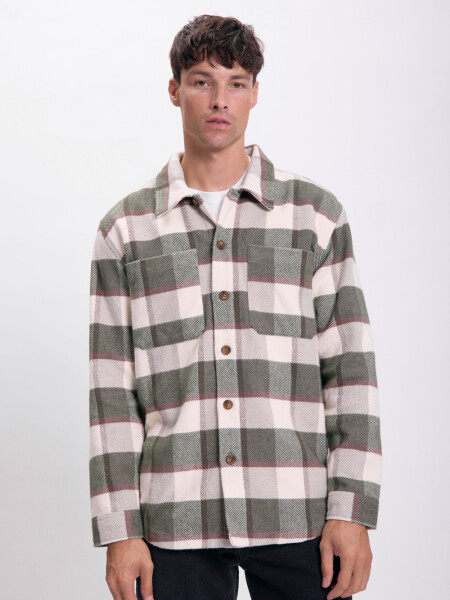 Sobrecamisa cuadros Gris