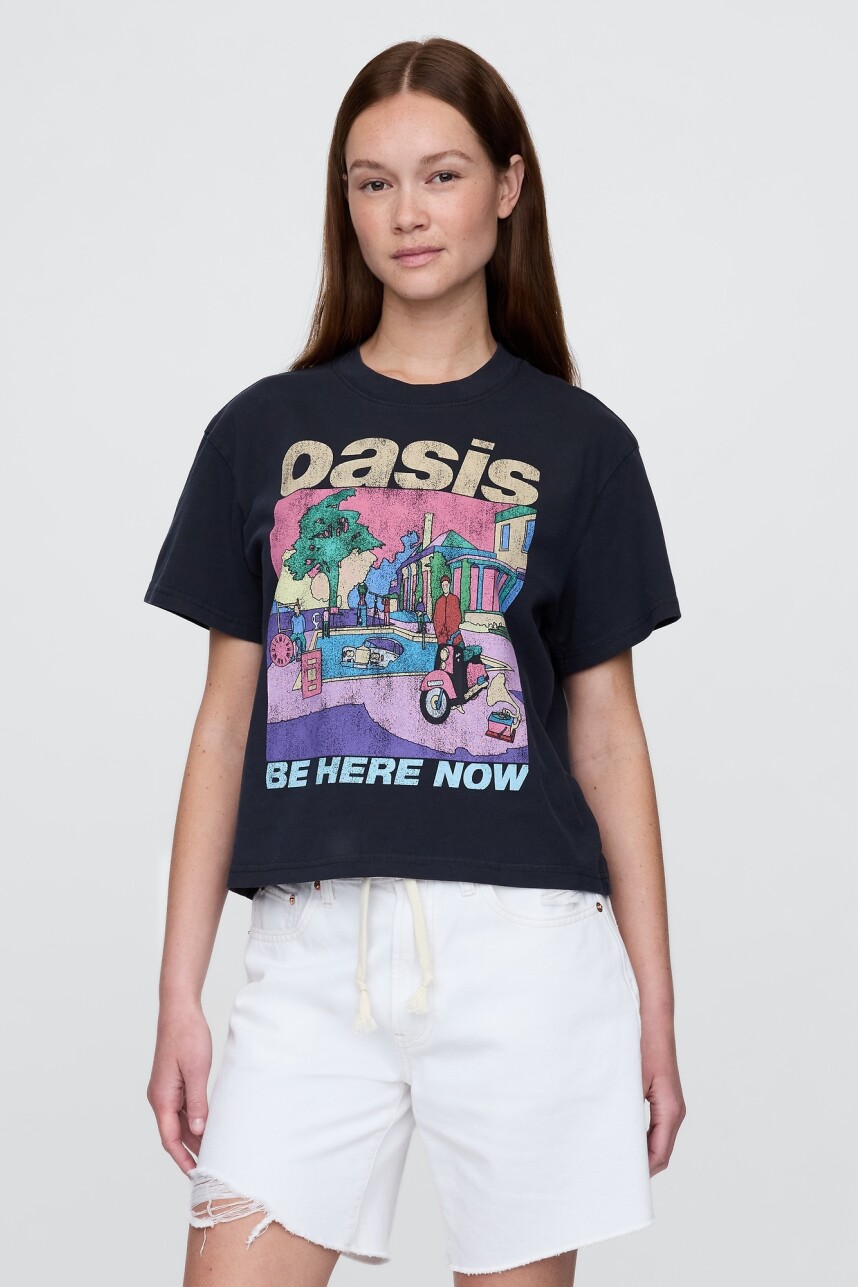 Remera Oasis Mujer Washed Black