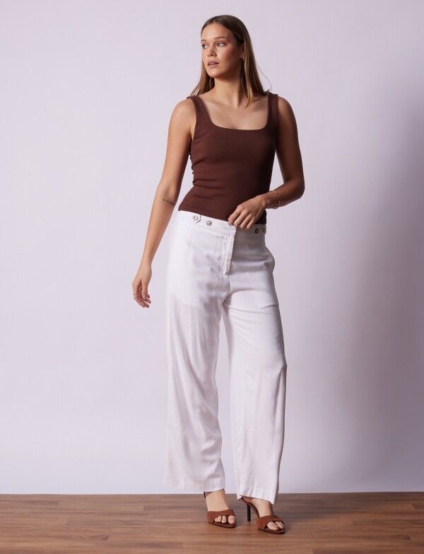 Pantalon Lino Wide Leg CRUDO