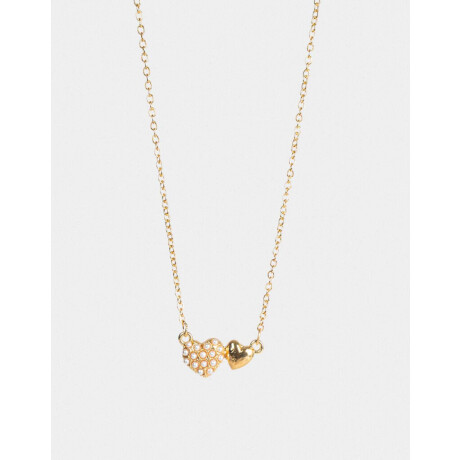 Collares Cortos Con corazón Dorado