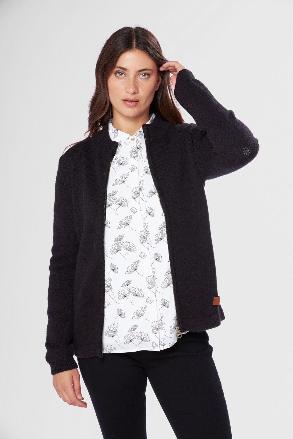 CAMPERA TEJIDA Negro