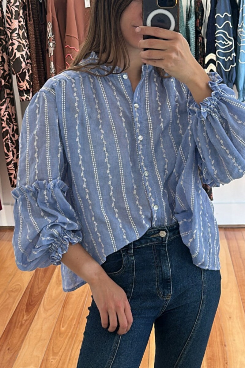 Camisa Azalea - Celeste 