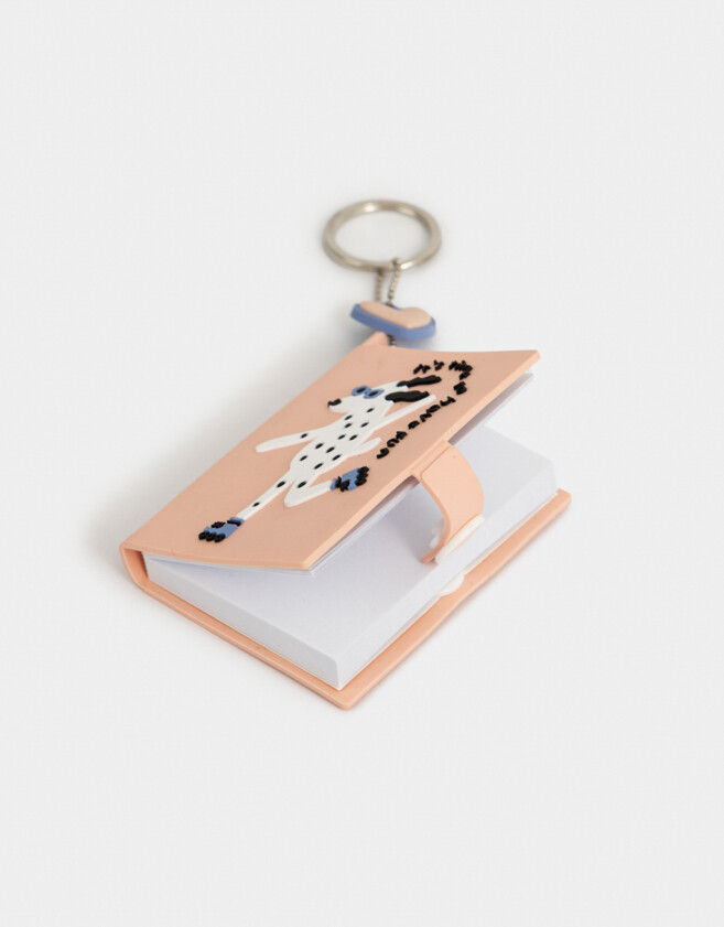Llavero Libreta Llavero Y Charm Con Libreta - Rosa Piel
