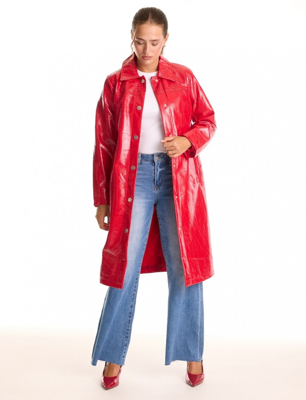 Chaqueta Larga Eco C ROJO