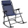 Silla Reposera Mecedora Plegable Con Almohadilla Azul