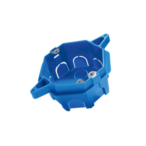 Caja plástica azul para embutir de centro s/tapa C10206