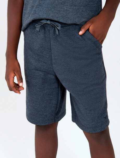 BERMUDA BÁSICA DE NIÑO EN ALGODÓN GRIS OSCURO