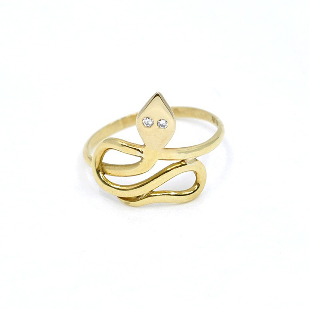 Anillo Vibora En Oro 18K Con Brillantes Anillo Vibora En Oro 18K Con Brillantes