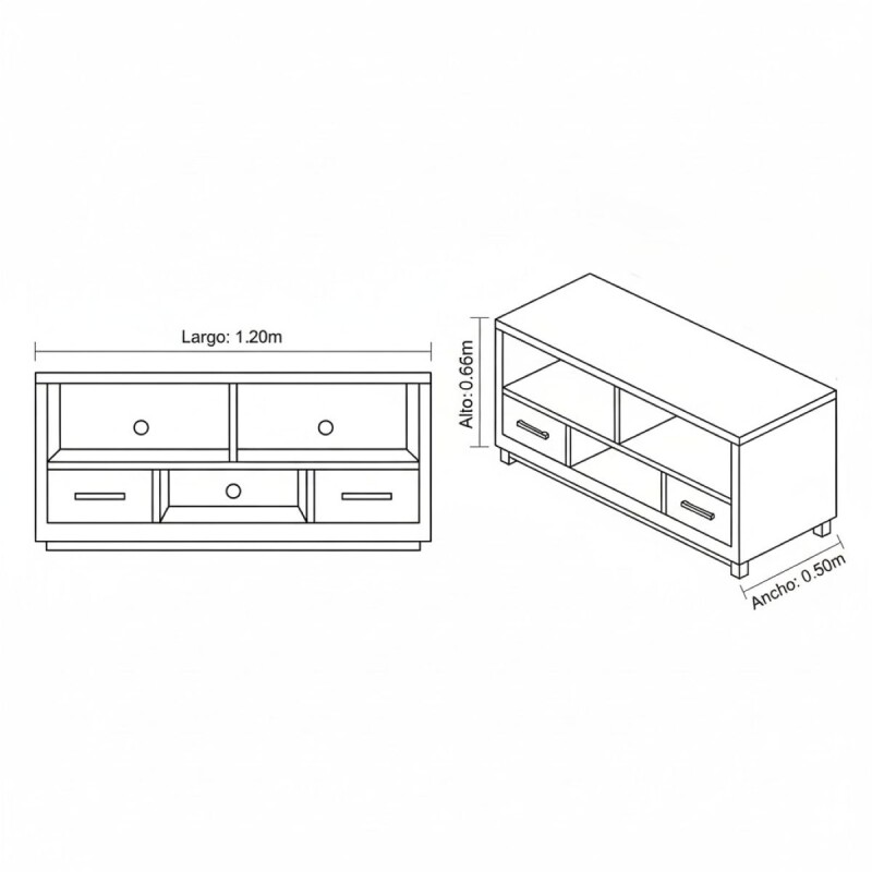 MUEBLE TV MTP003 NOGAL (CD) Unica