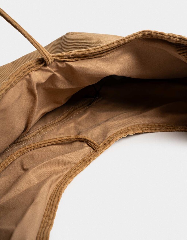 Saca Cartera Saca Corderoy Chocolate - Marron Camel