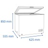 Freezer James 150 Horizontal Doble Accion Color Blanco Freezer James 150 Horizontal Doble Accion Color Blanco