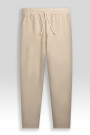 PREMIUM LINEN PANTS Almond
