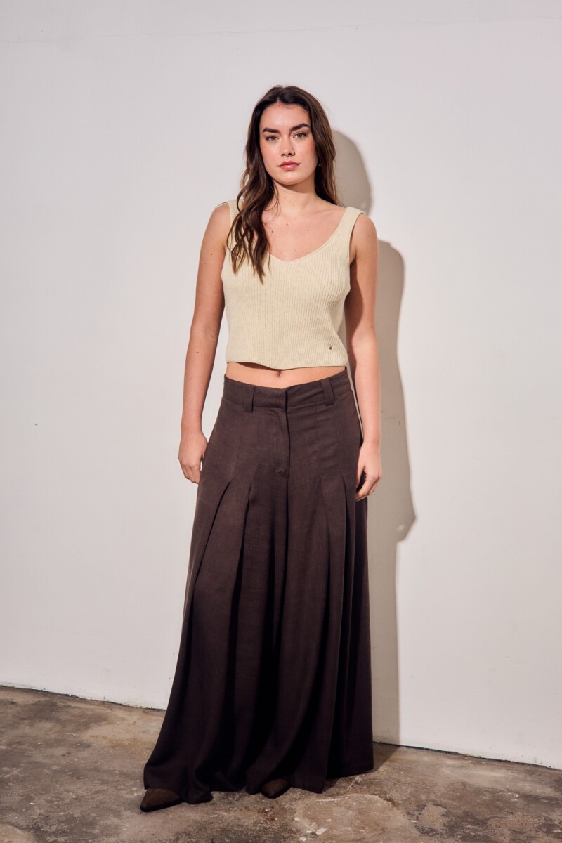 Pantalon Con Lino Safari