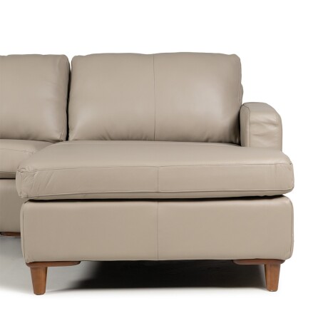 Rinconera Sevilha - Cuero Natural - Chaise Derecho 1011 (Granizo)
