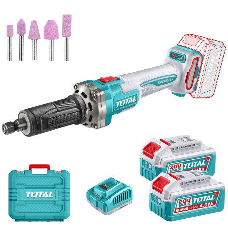 Amoladora Recta Inalámbrica 20v Sin Carbones - 2 Baterías 4.0Ah Amoladora Recta Inalámbrica 20v Sin Carbones - 2 Baterías 4.0Ah