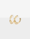 Aros Argollas Cubic zirconia Aros Argolla De La Línea Delicates. - Dorado