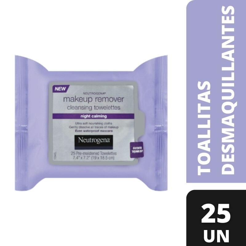 Toallitas Desmaquillantes Neutrogena Night Calming X25 Toallitas Desmaquillantes Neutrogena Night Calming X25