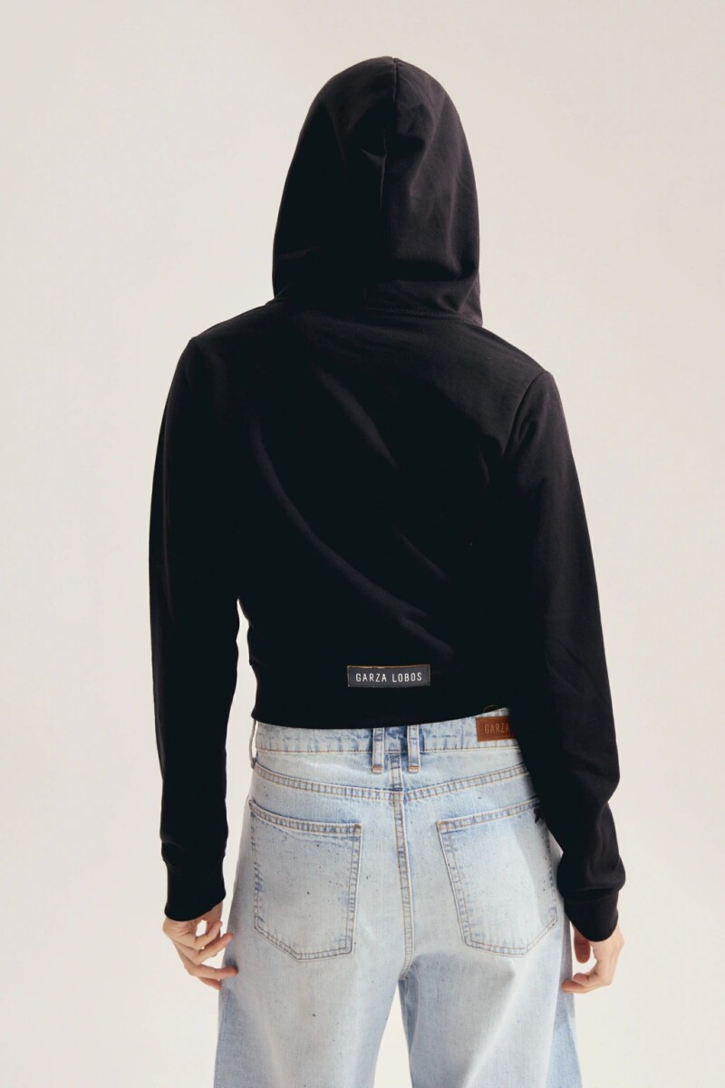 CAMPERA CROP Negro