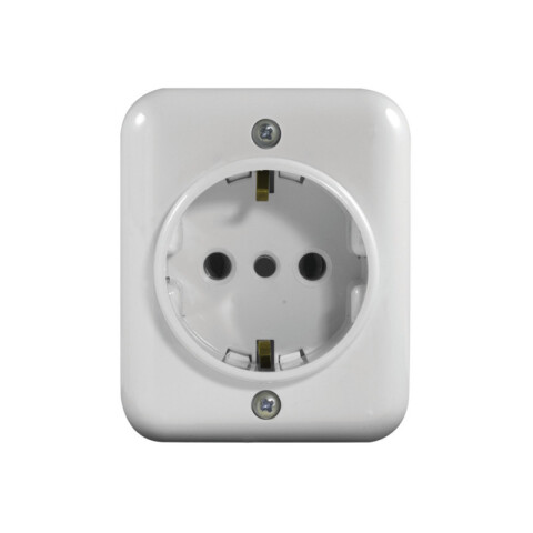 Caja exterior con schuko 16A, blanco - Vulcano M41227