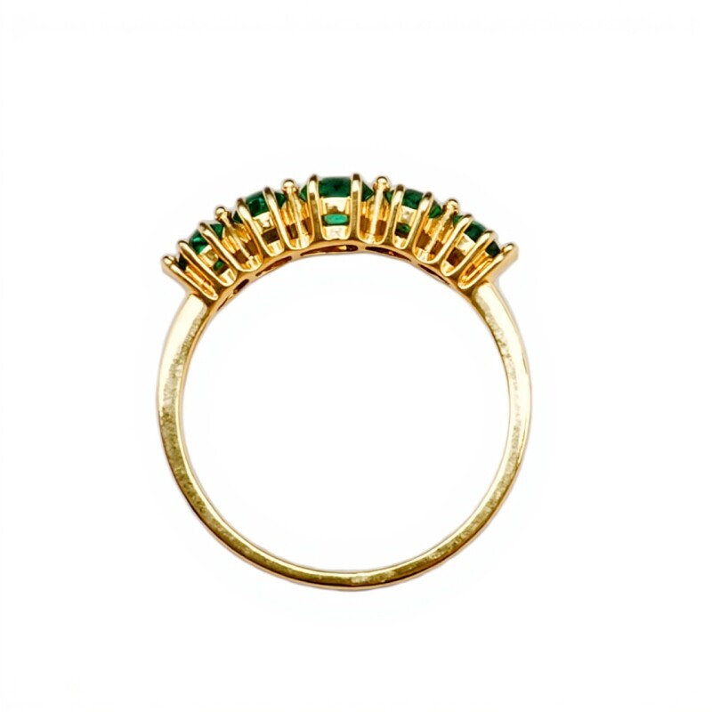 Anillo Vera-Oro 18k-Piedra Esmeralda y Zirconia-AN9503 conpiedra