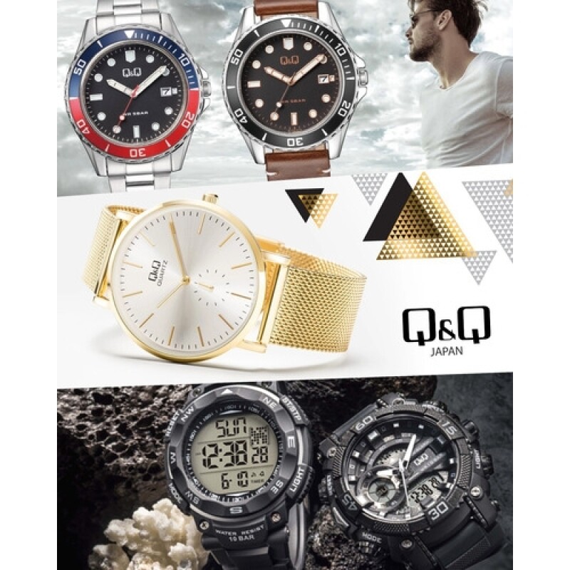 Reloj Análogo Q&q C212j Caballero En Acero Blanco