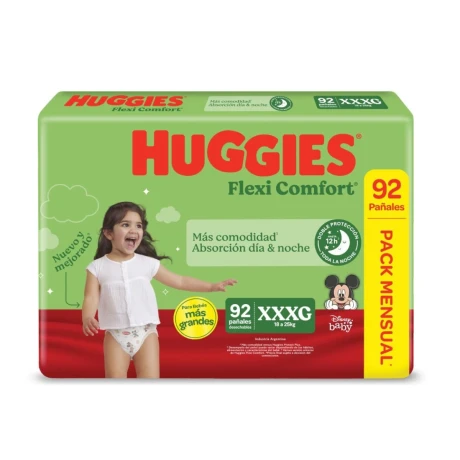 Pañales Huggies Flexi Comfort Xxxg 92U 001