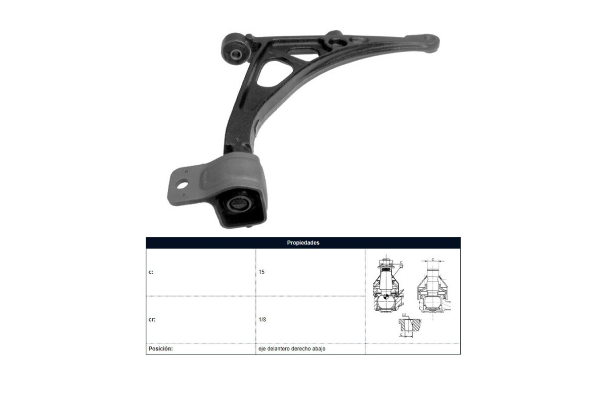 Parilla De Suspension Delantera Peug 405 87-01 Der Parilla De Suspension Delantera Peug 405 87-01 Der
