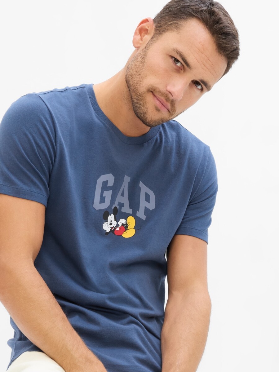 Remera Logo Gap Disney Hombre - Tranquil Blue 