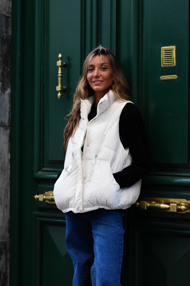 Chaleco puffer - Blanco 