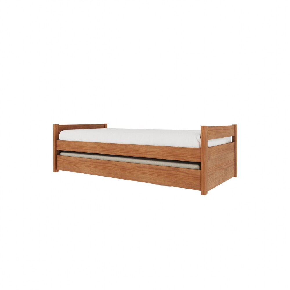 Cama Marinera Doublé 1 Plaza Madera Maciza - Linea Funcional Marrón