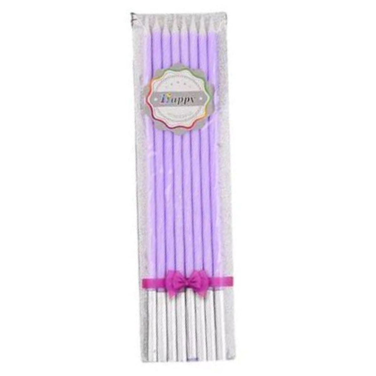 Vela Larga Pastel x8 und - Violeta 