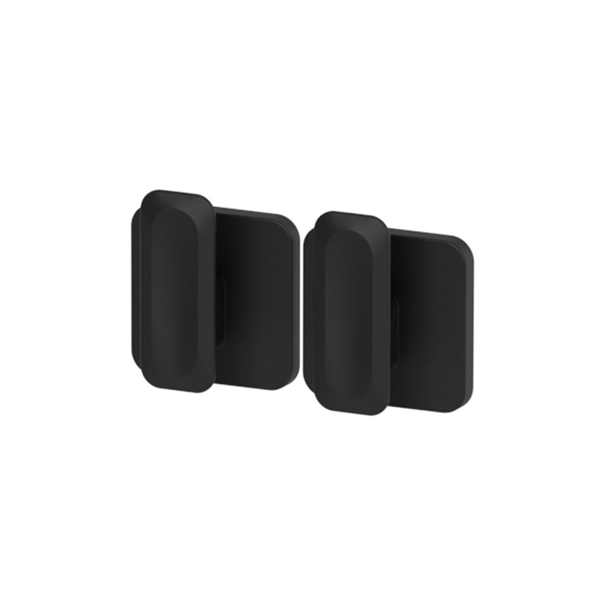 Set x2 percheros de baño con adhesivo resistente - Negro 