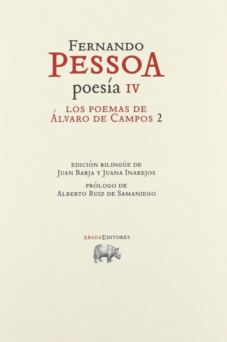 Poesía Iv (álvaro De Los Campos 2) 