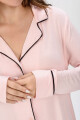 CAMISA LISA CON RIBETE ROSADO