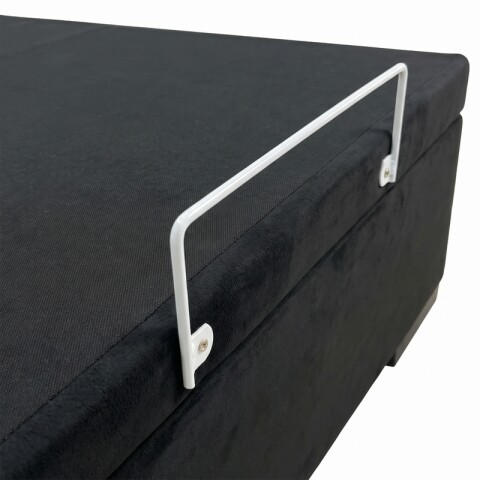 Base Box Baul para Sommier Colchon - Estructura Madera Maciza - Negro 78 x 188 x 35 cm