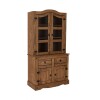 Cristalero 4 Puertas Madera Maciza - Linea Mexicana Nogal
