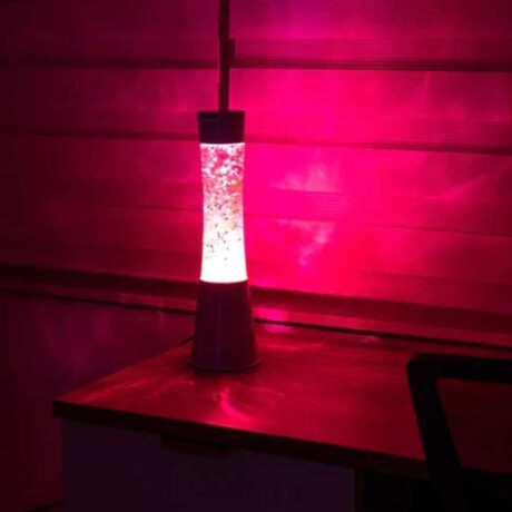 Lámpara de lava tower Purpurina Corazones Sc