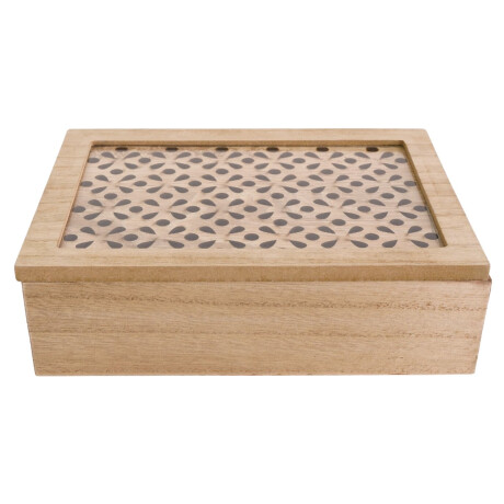 Caja de te de madera 6 divisiones Caja de te de madera 6 divisiones