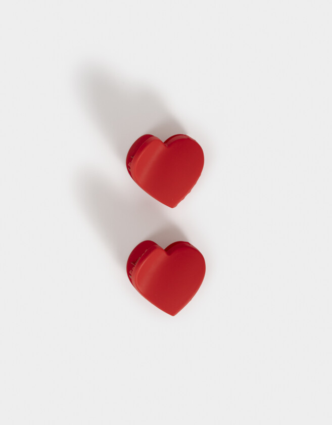 Broches Sets Corazón Set De Broches Corazón Matte - Rojo Medio
