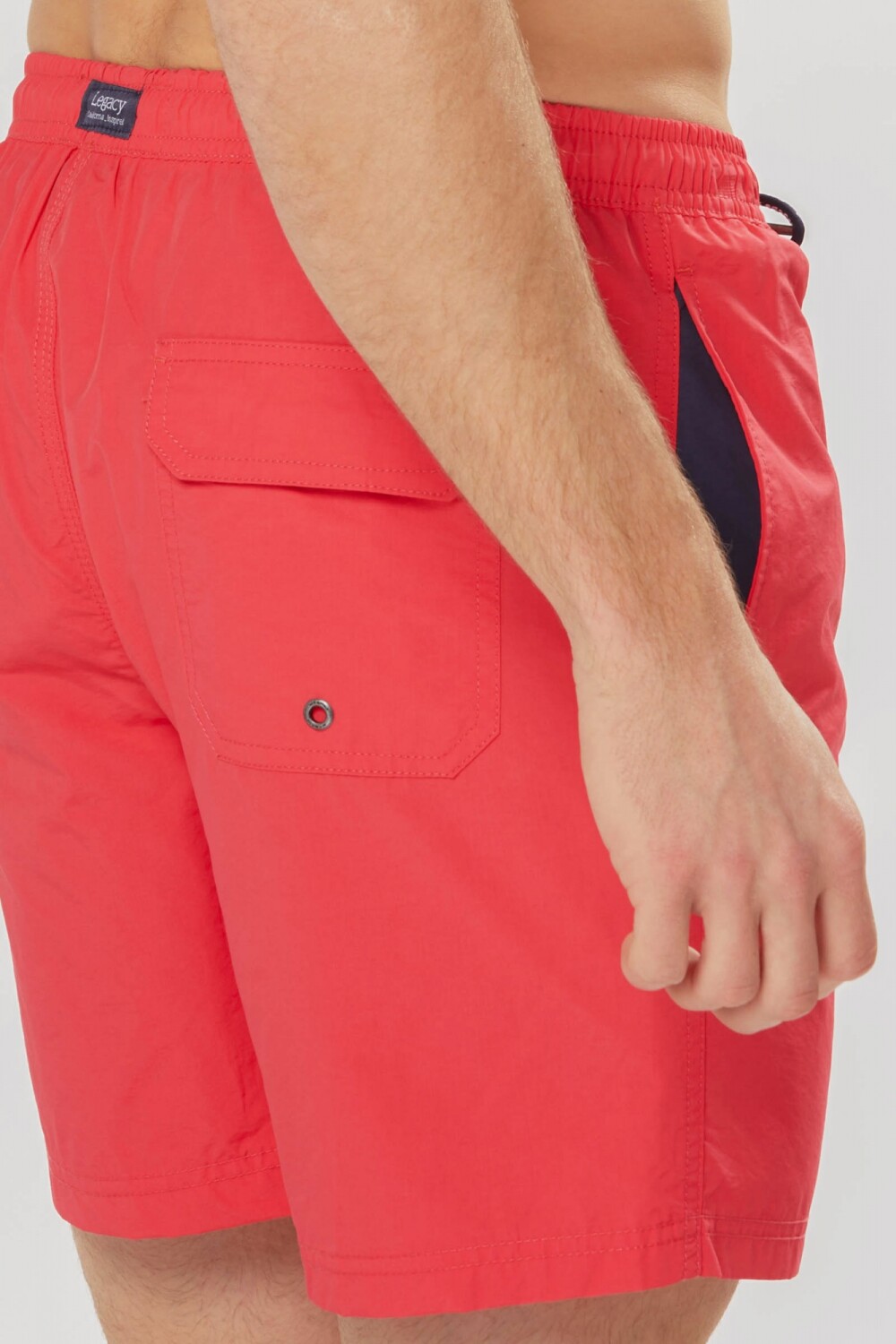 SHORT DE BAÑO LISO Rojo