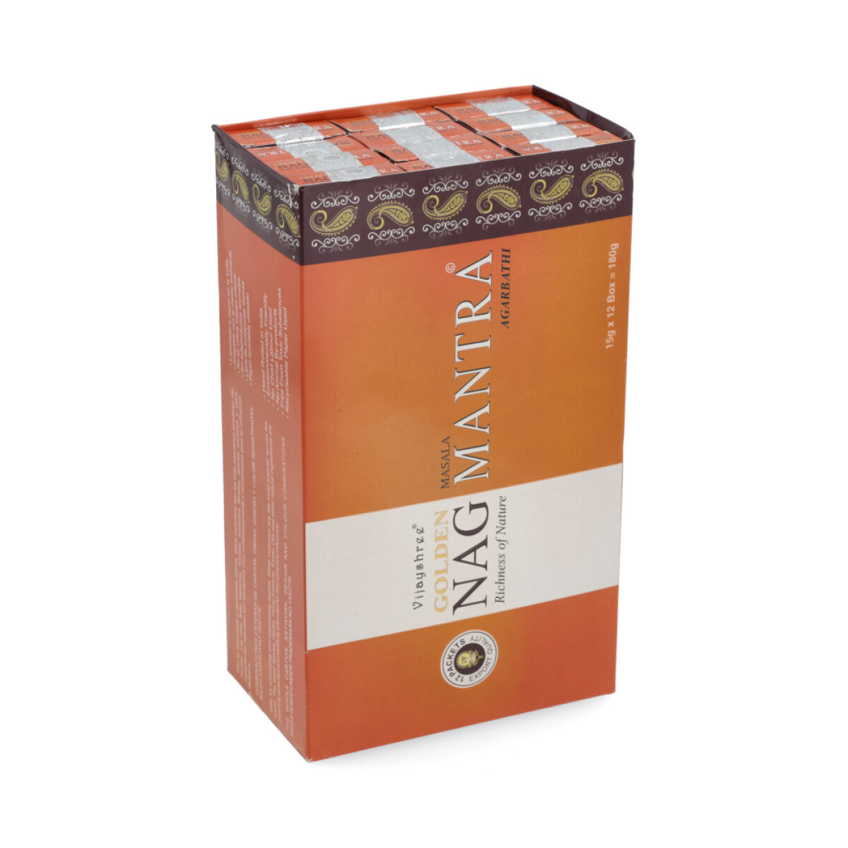 VARITAS VIJAYSHREE CAJA DE MASALA 15GR X12 - Golden Nag Mantra 