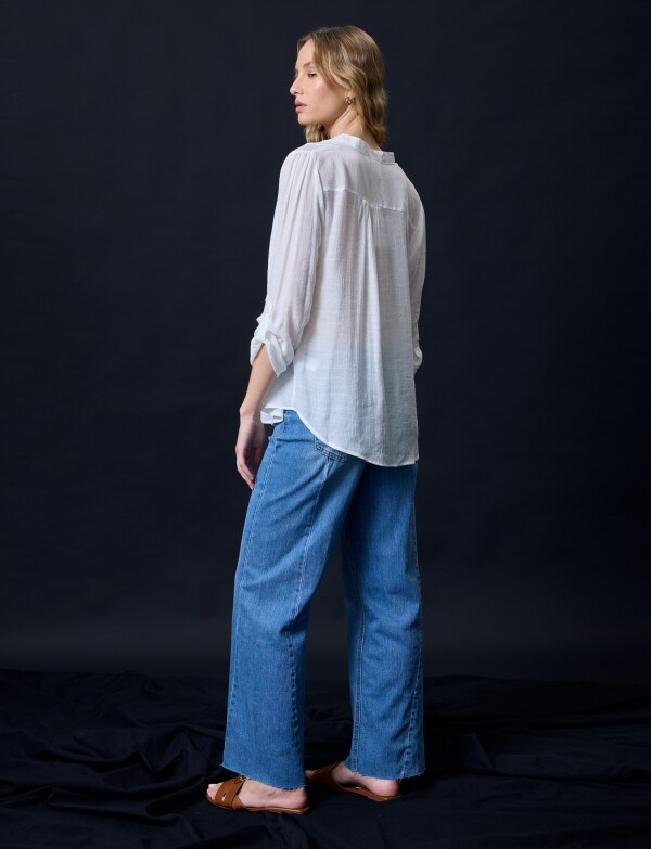 Blusa Botones BLANCO