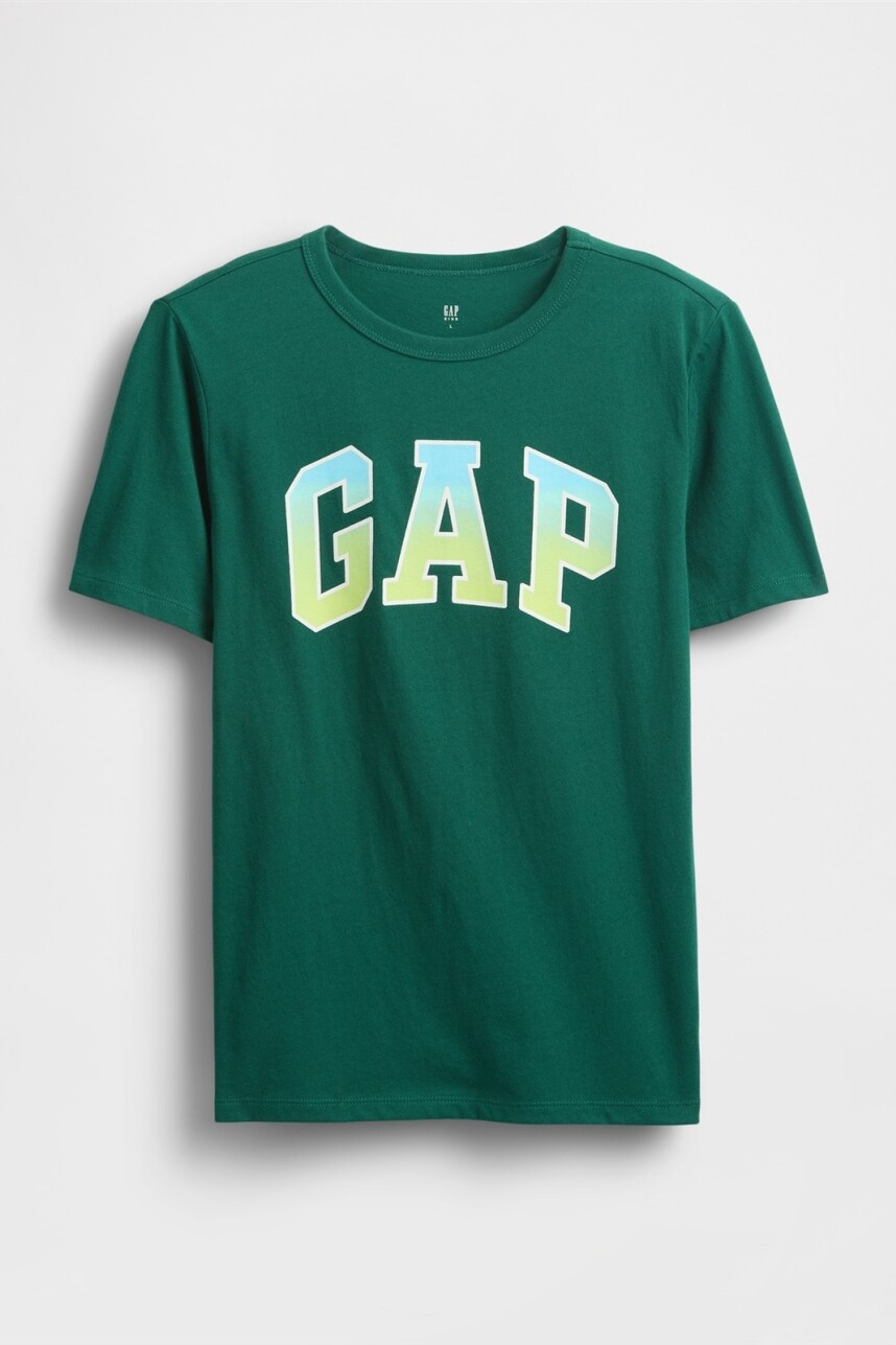 Remera Logo Gap Niño Rain Forest 19-5232 Tc