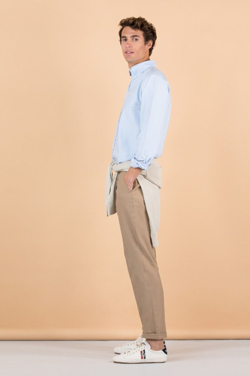 Camisa Oxford Celeste